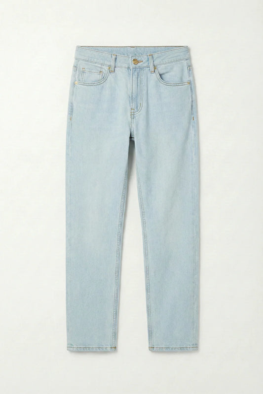 Ice Blue Denim with Golden Thread Jeans