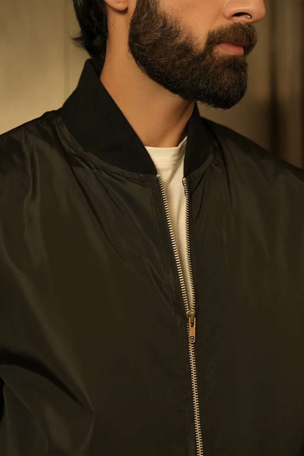 Black Windshell Bomber Jacket