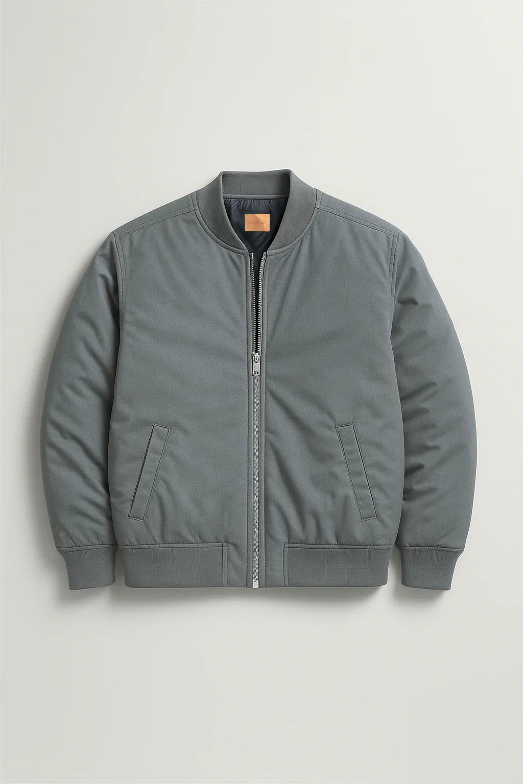 Steel Grey Windshell Bomber Jacket