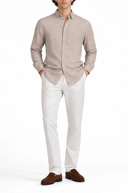 Peach Linen Shirt