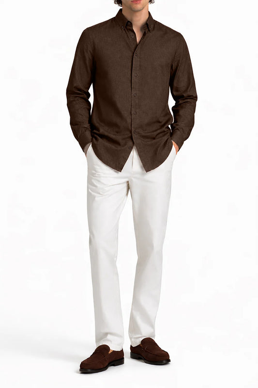Brown Linen Shirt