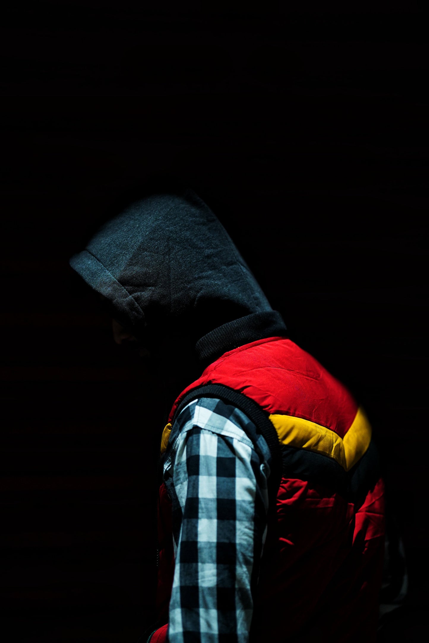 Red Tri-Stripe Puffer Jacket – Bold Winter Essential