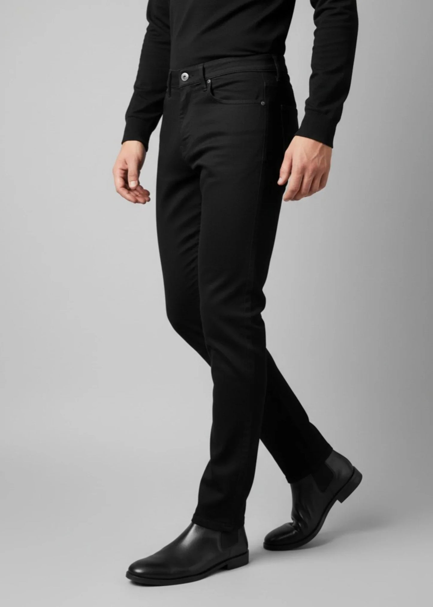 Denim Jeans - Straight Fit - Black