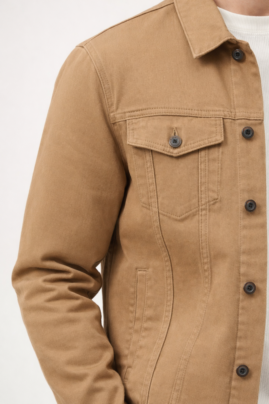 Beige Denim Jacket