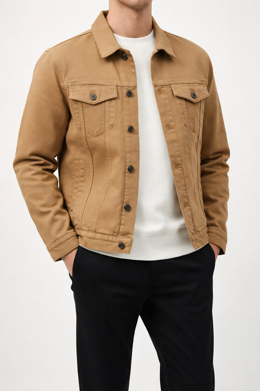 Beige Denim Jacket