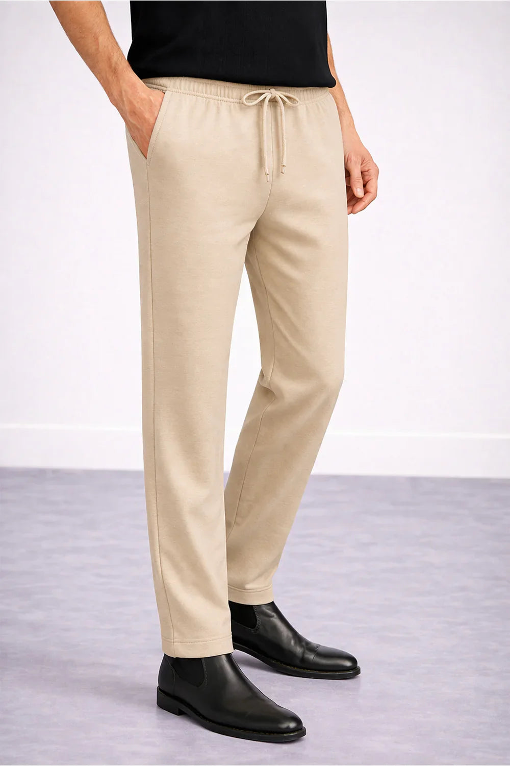 Airloop Beige Stapered Trouser