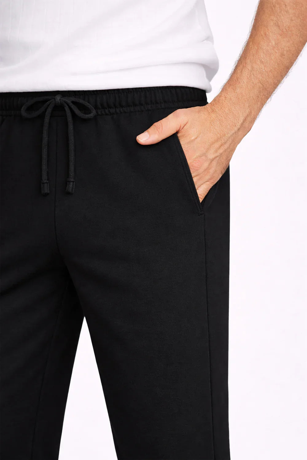Airloop Black Stapered Trouser