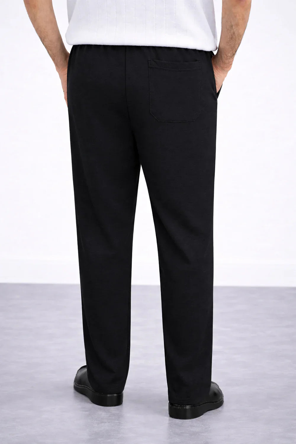 Airloop Black Stapered Trouser