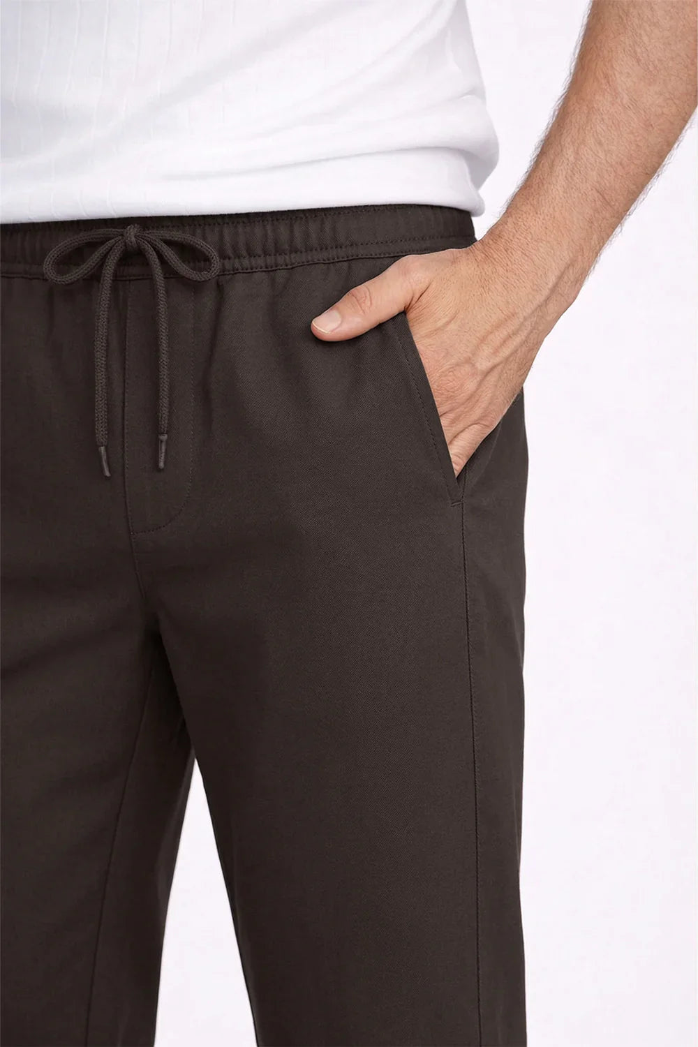 Airloop Dark Brown Stapered Trouser