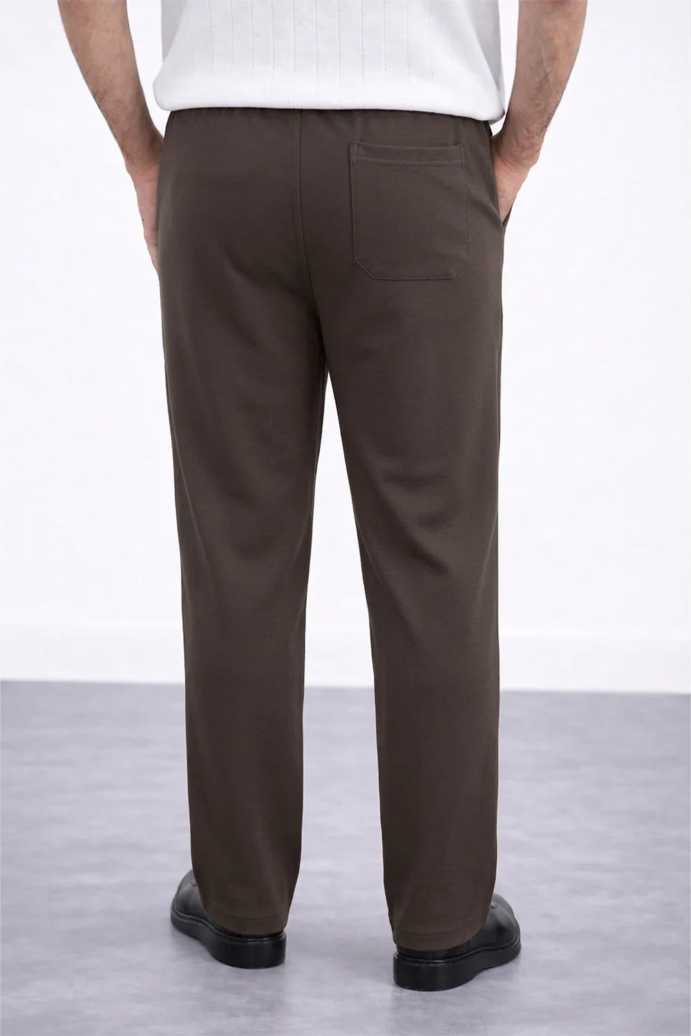 Airloop Dark Brown Stapered Trouser