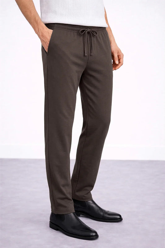 Airloop Dark Brown Stapered Trouser