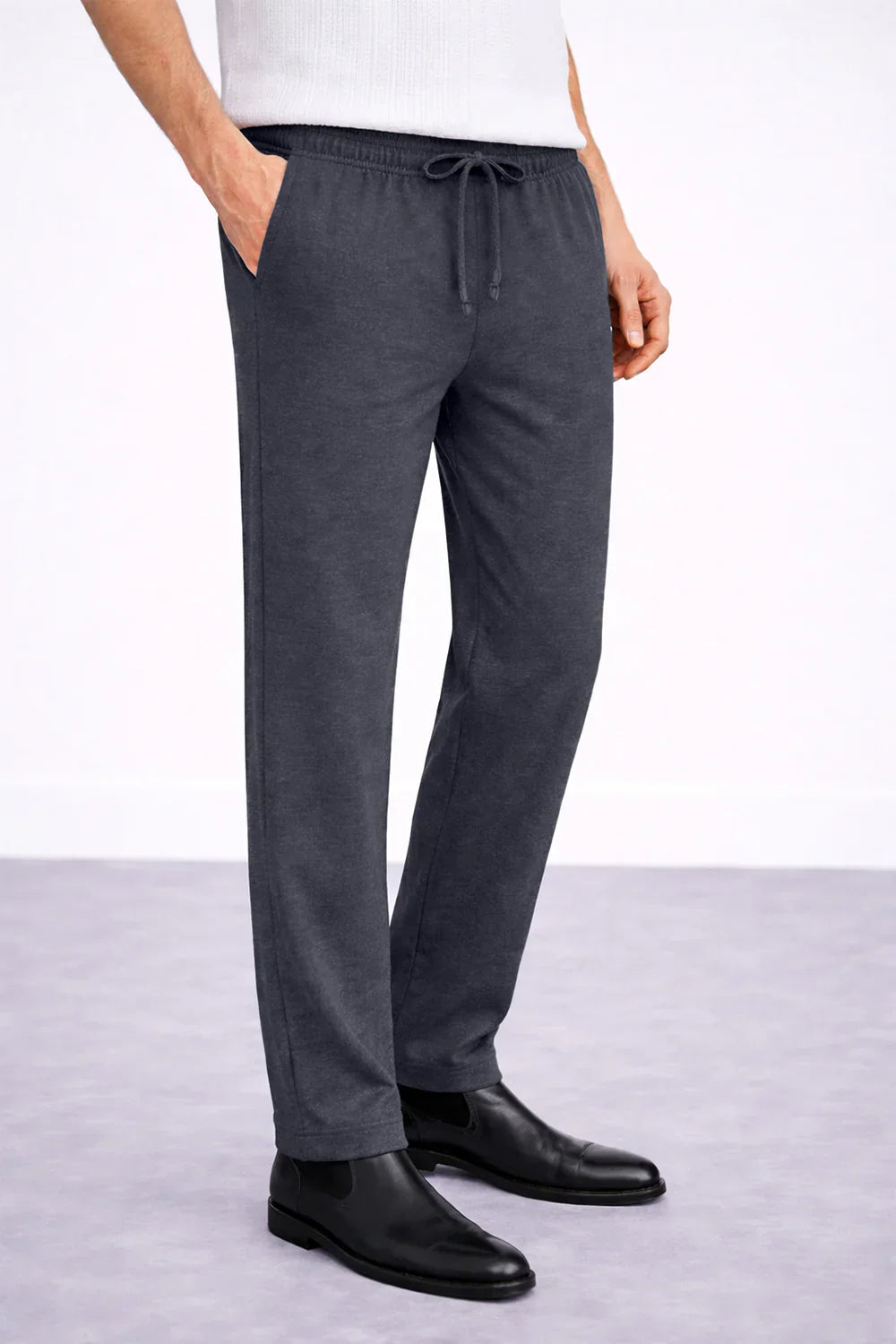 Airloop Steel Grey Stapered Trouser