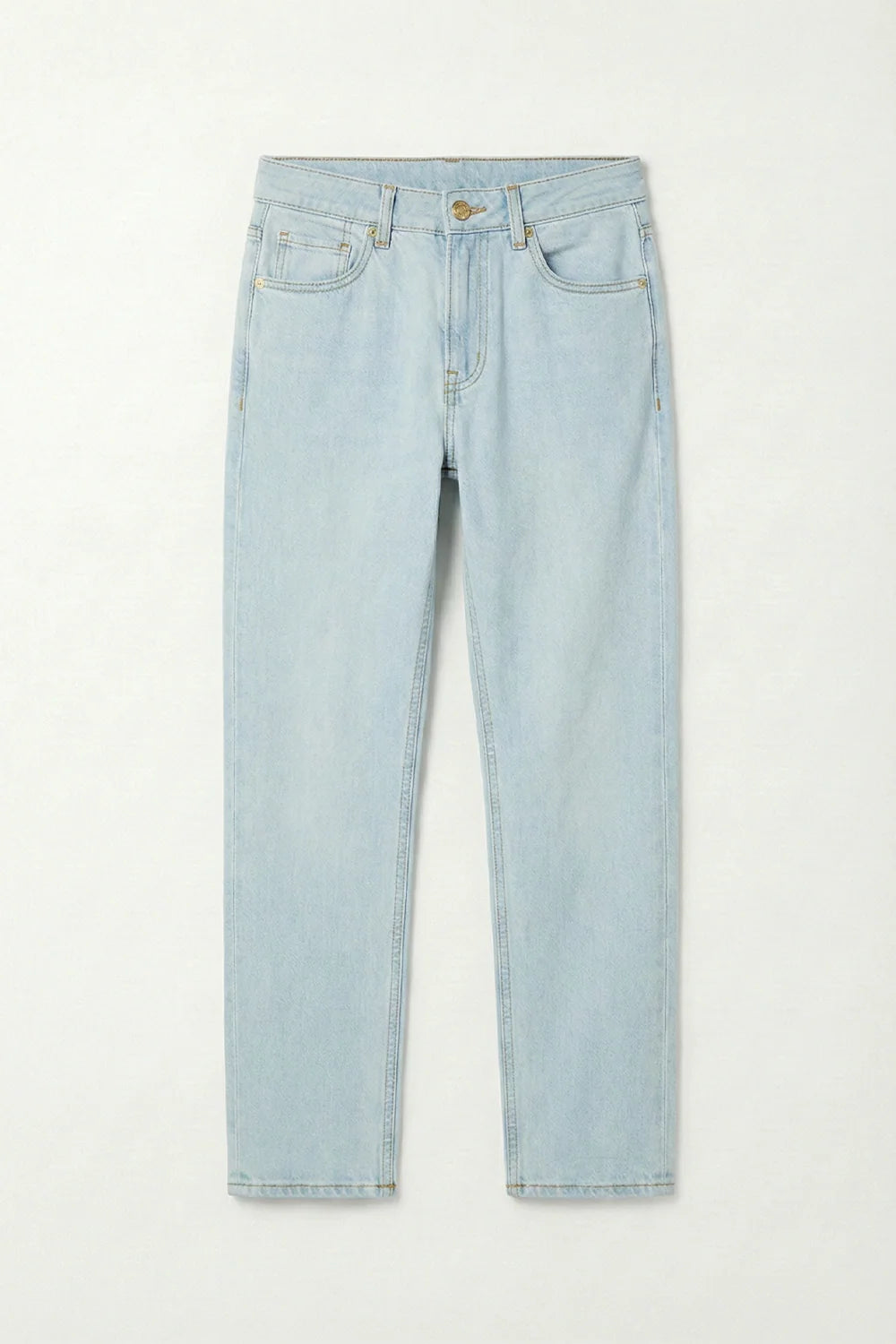Ice Blue Denim with Golden Thread Jeans