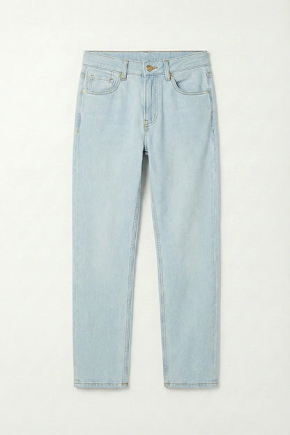 Ice Blue Denim with Golden Thread Jeans