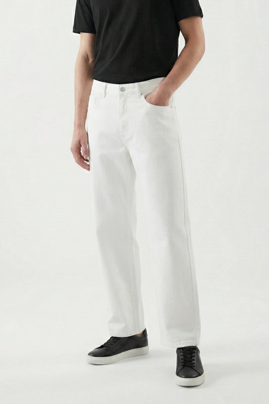 Black Linen Denim Pants Jeans