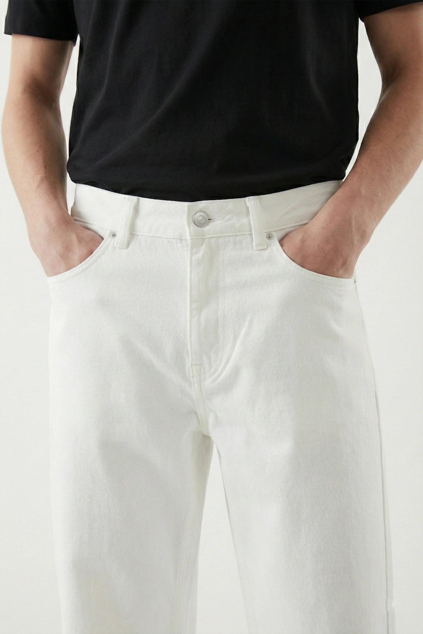 Black Linen Denim Pants Jeans
