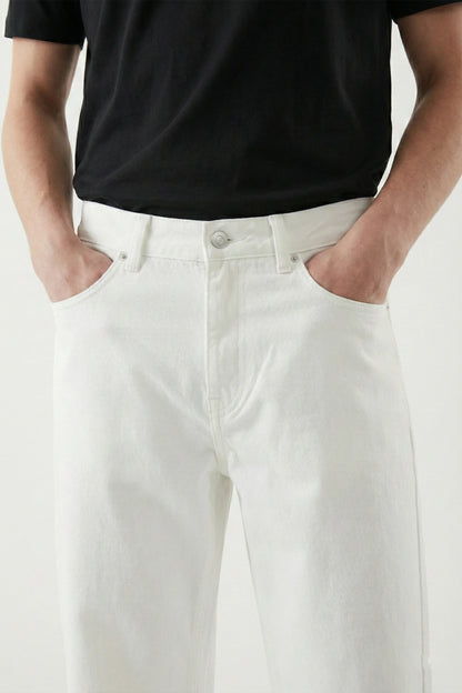 Black Linen Denim Pants Jeans