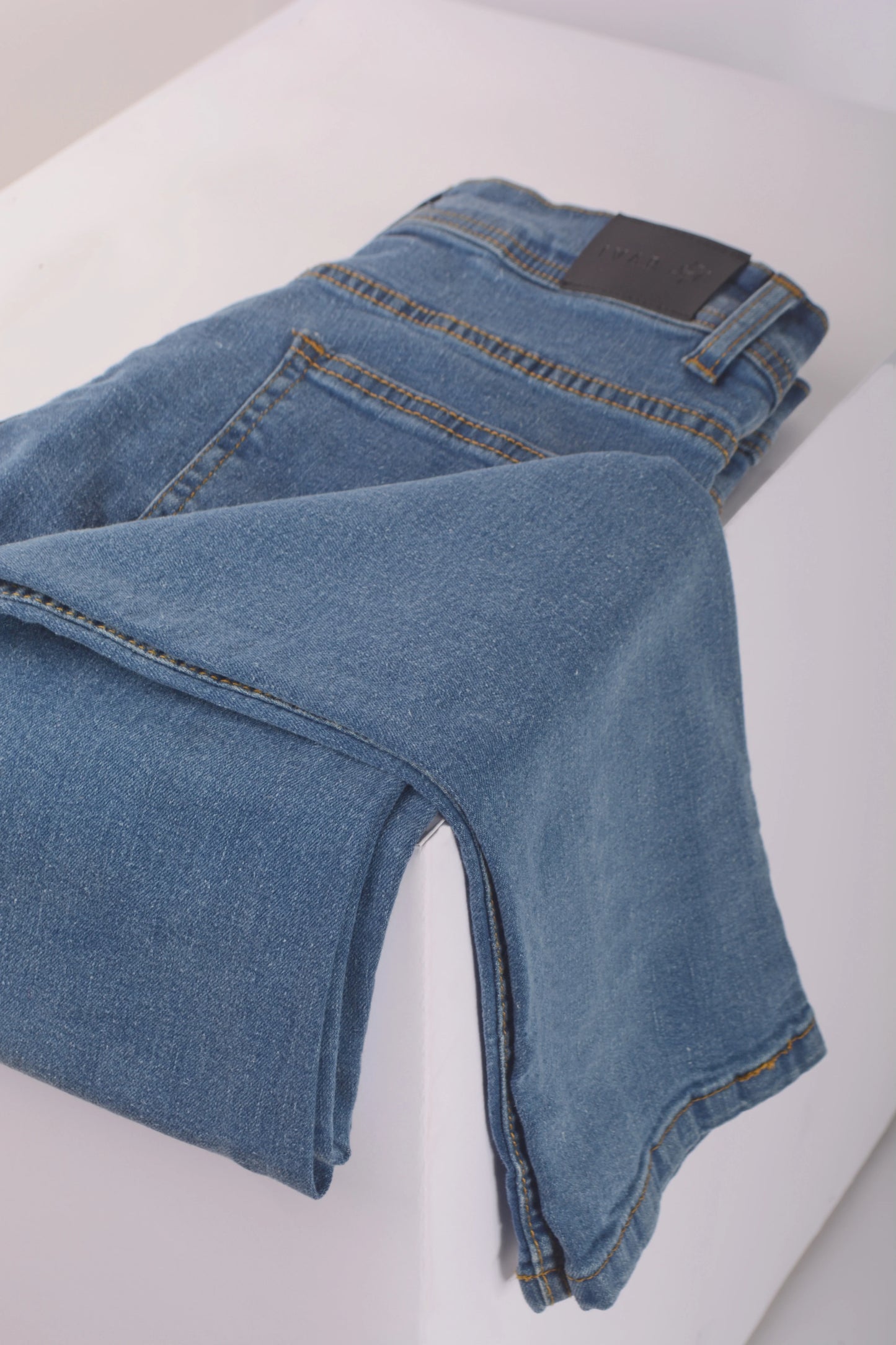 Light Blue Denim with Golden Thread Jeans