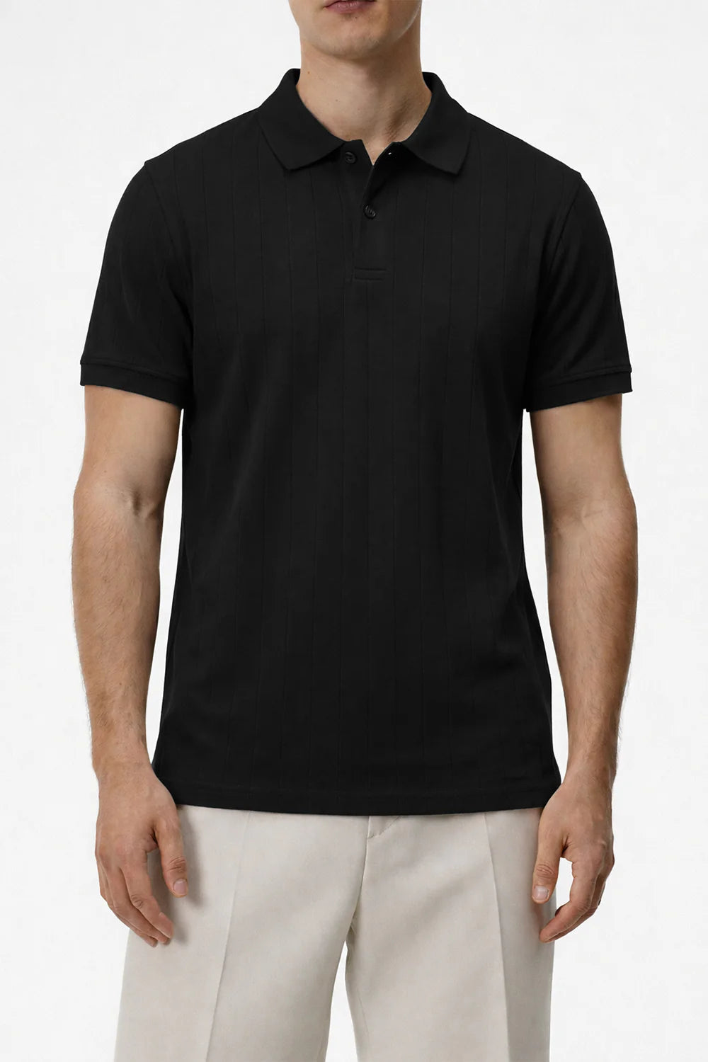 Black Drop Needle Polo