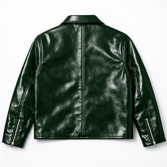 Maverick 2.0 Dark Green Leather Jacket