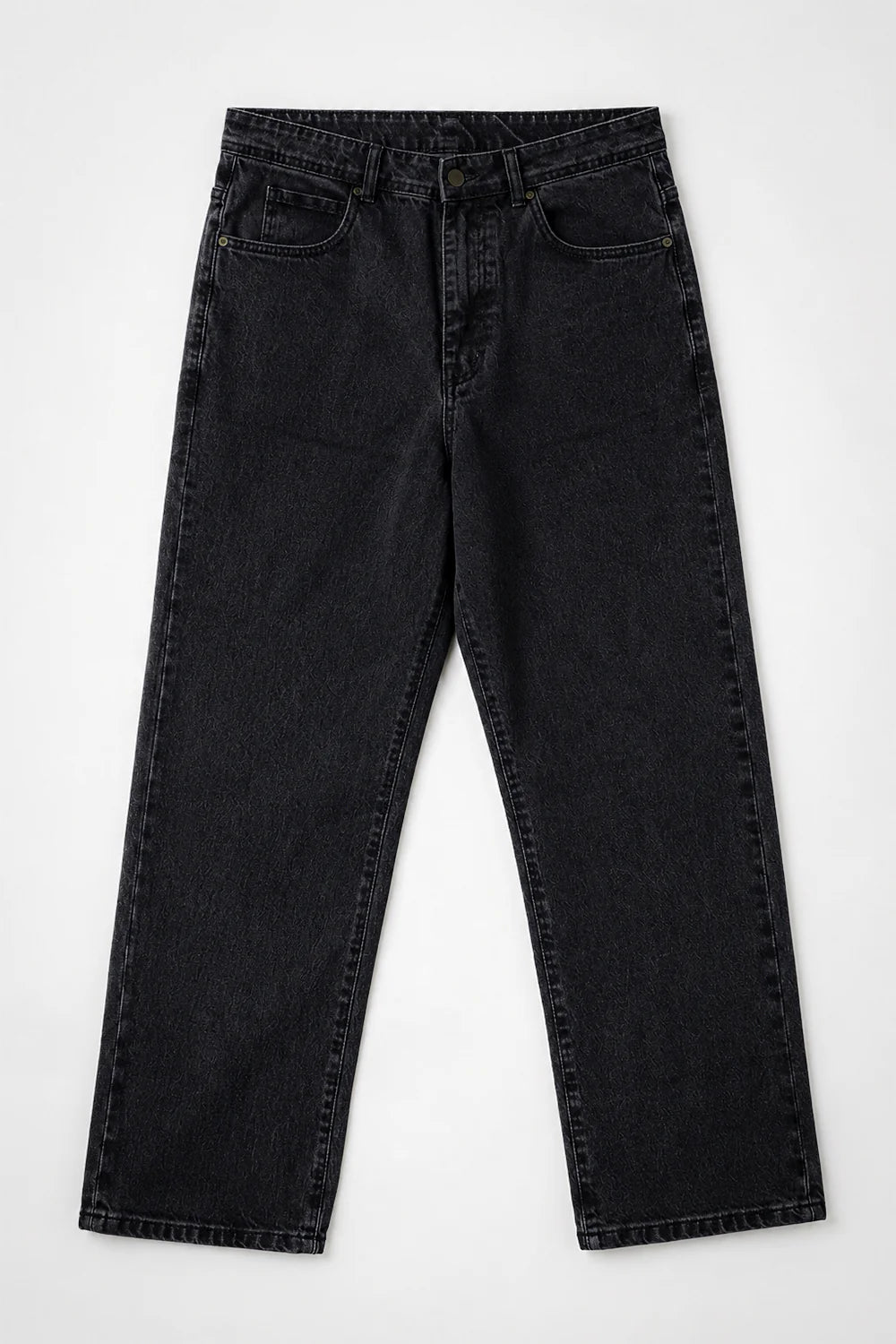 Black Straight Fit Denim Jeans