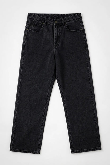 Black Straight Fit Denim Jeans