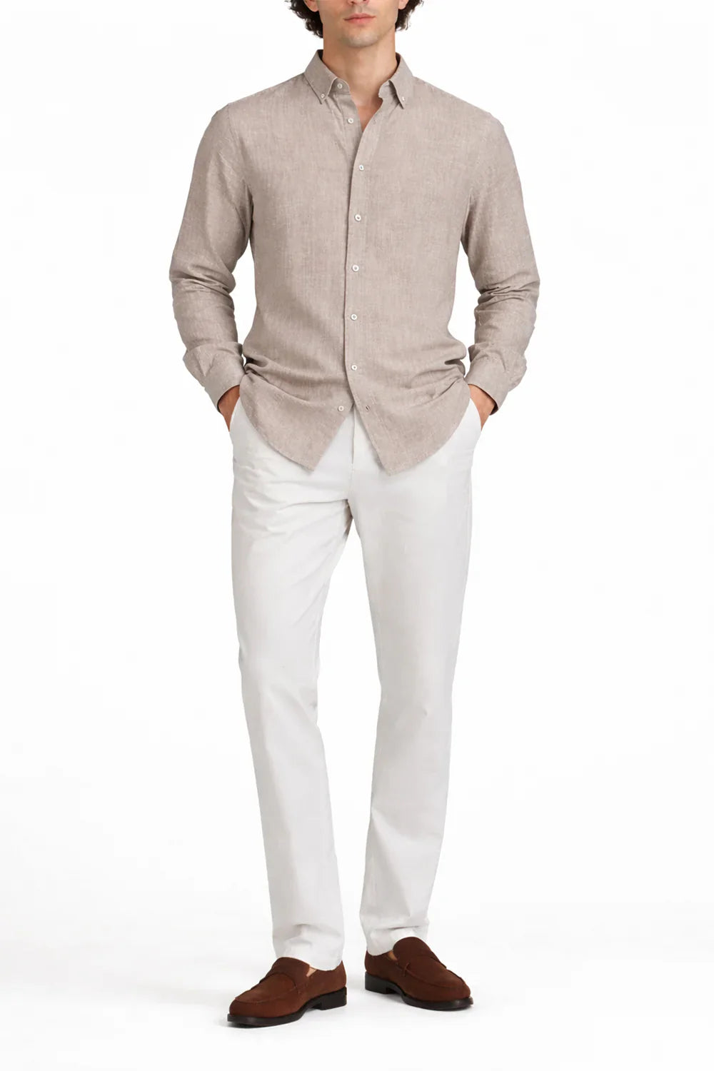 Peach Linen Shirt