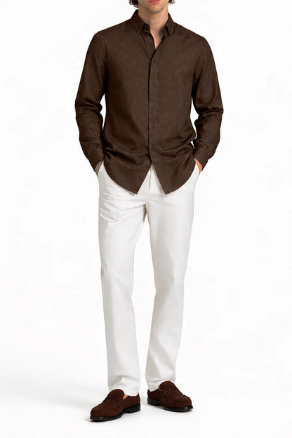 Brown Linen Shirt