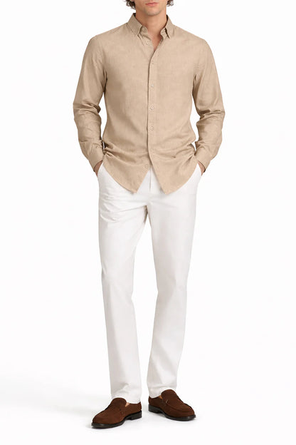 Dark Khaki Linen Shirt