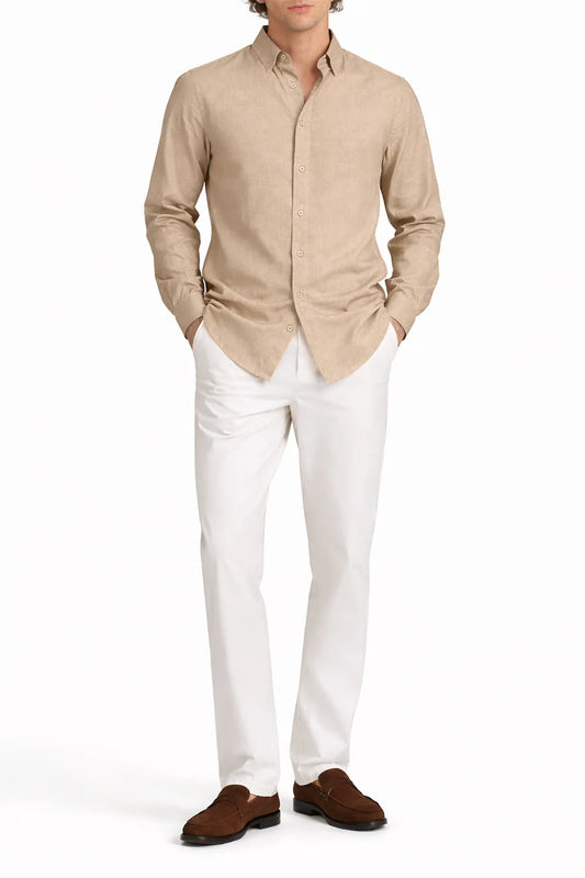 Dark Khaki Linen Shirt