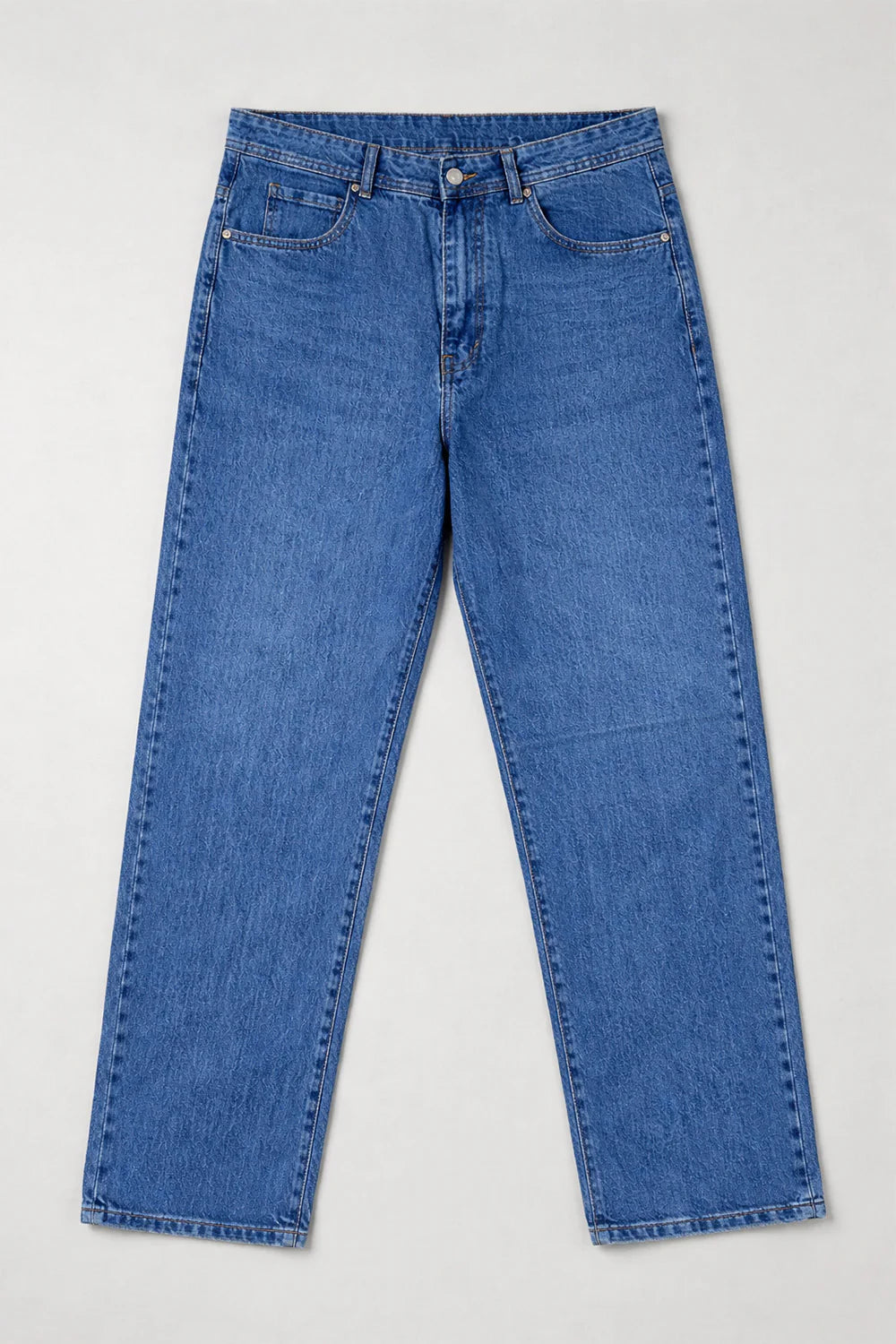 Mid Blue Straight Fit Denim Jeans