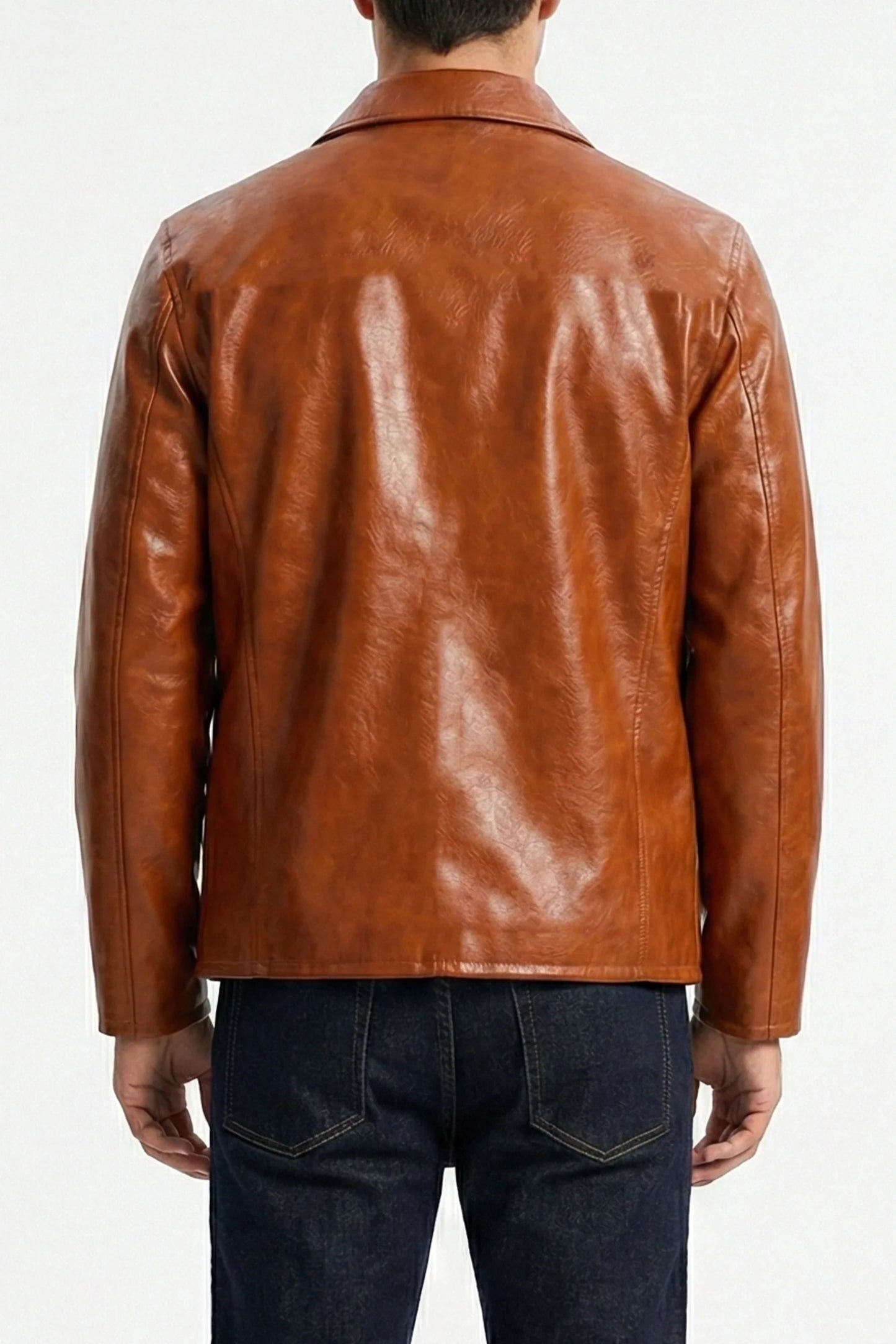 Maverick Tan Brown Leather Jacket
