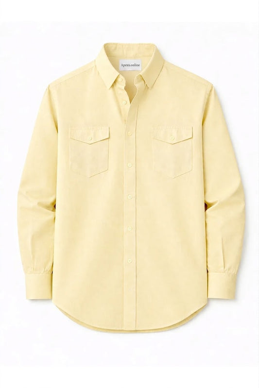 Light Khaki Italian Linen Shirt