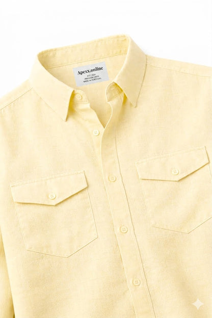 Light Khaki Italian Linen Shirt