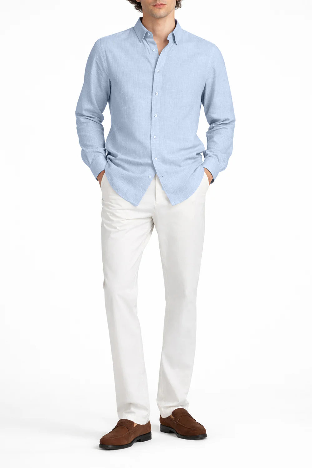 Sky Blue Linen Shirt